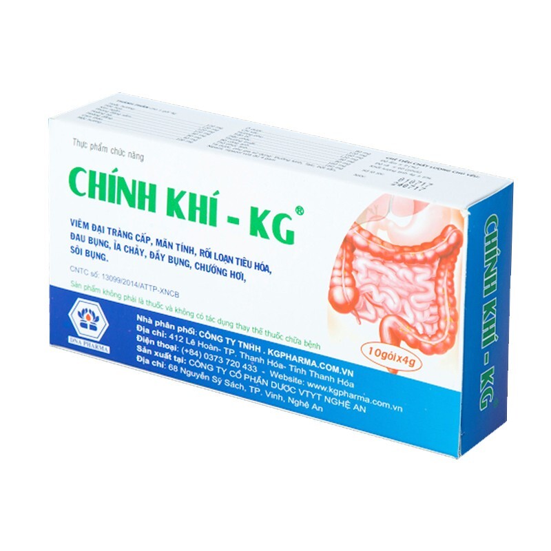 Chính Khí-KG Hộp 10 gói – Chữa ỉa chảy, đầy bụng