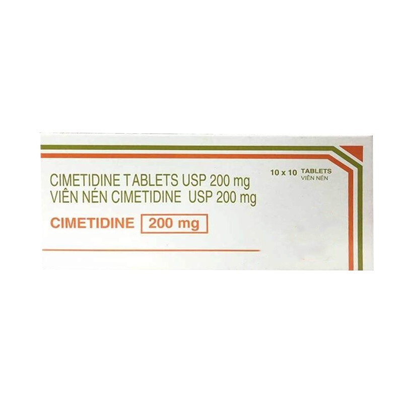 Thuốc Cimetidine 200mg Hộp 100 viên – Điều trị loét dạ dày