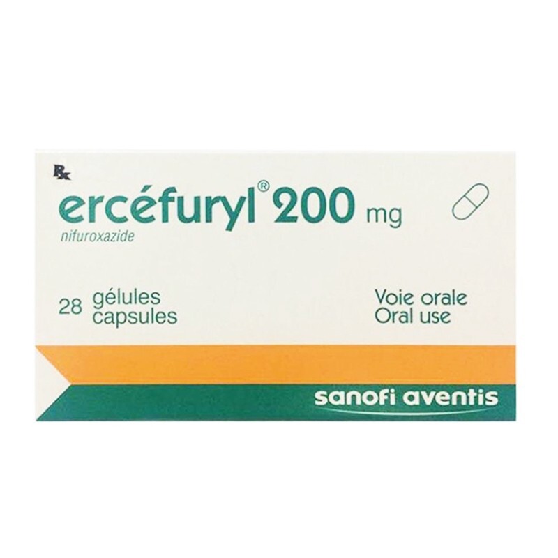 Ercéfuryl 200mg Hộp 28 viên - Điều trị tiêu chảy cấp tính