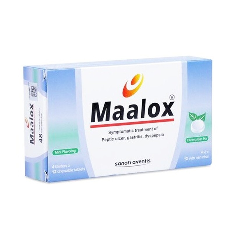 Maalox Hộp 48 viên – Trung hòa acid dịch vị