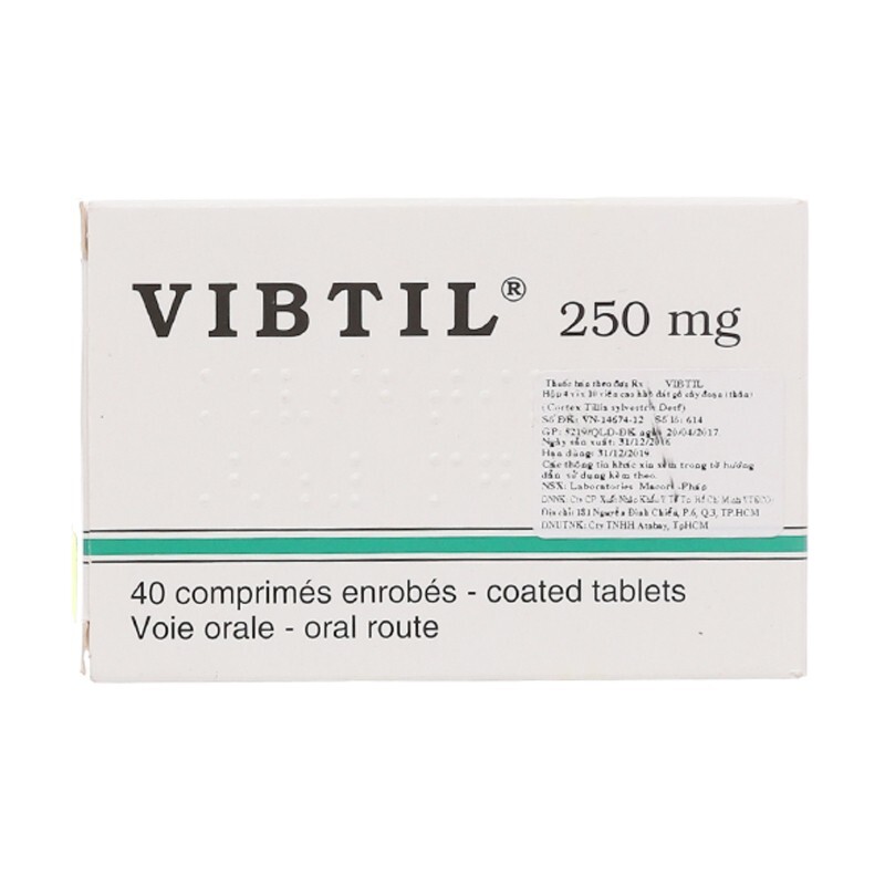 Vibtil 250mg Hộp 40 viên - Điều trị rối loạn tiêu hóa