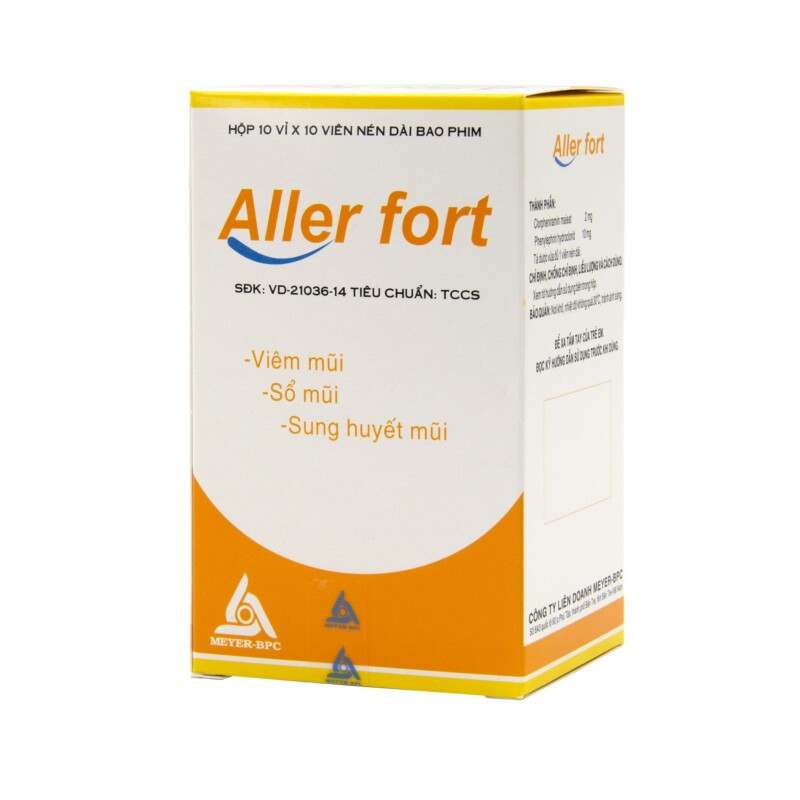 Aller Fort Hộp 100 Viên – Điều Trị Triệu Chứng Bệnh Đường Hô Hấp Trên