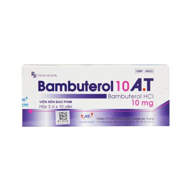 Bambuterol 10 A.T Hộp 30 Viên – Điều Trị Viêm Phế Quản