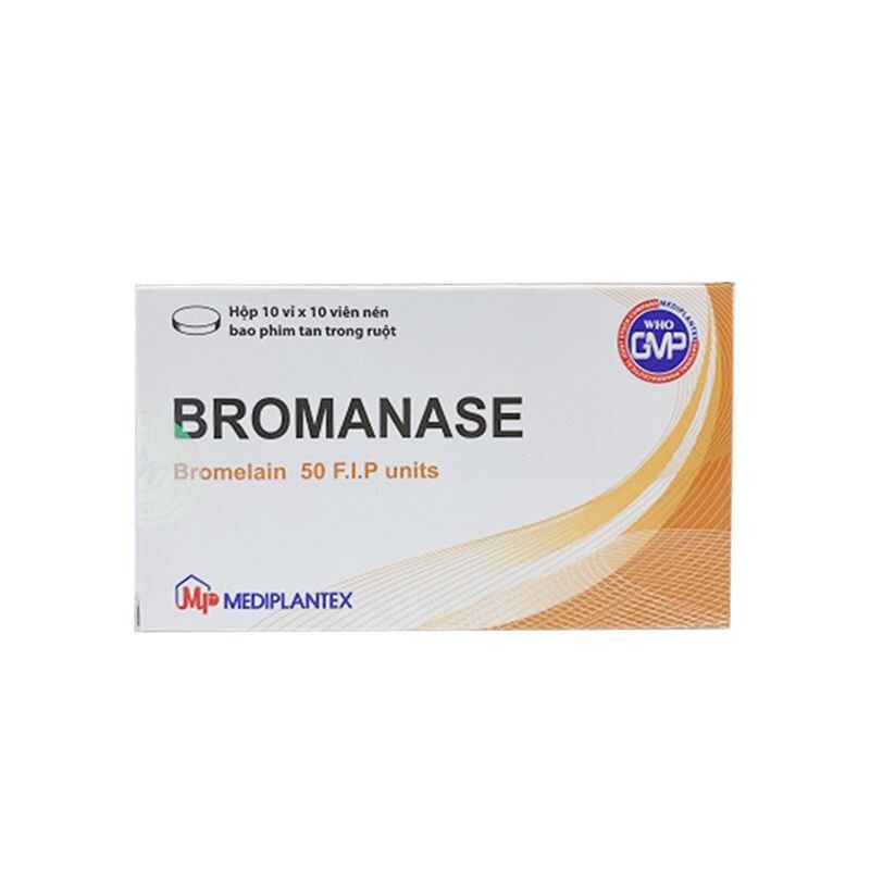 Bromanase Hộp 100 Viên – Điều Trị Viêm Sưng, Phù Nề