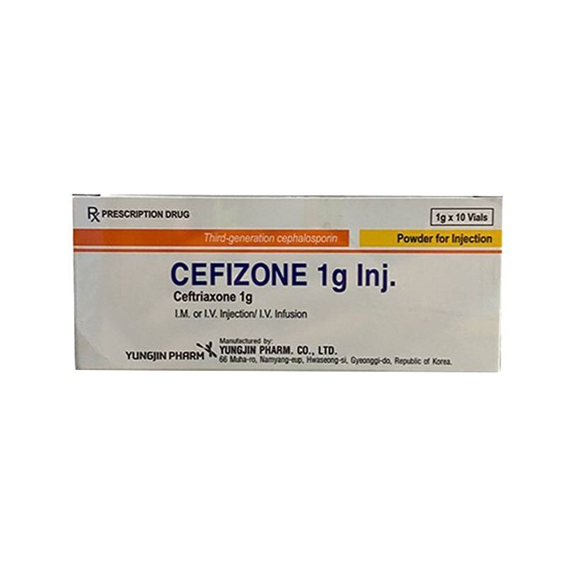 Cefizone 1g Inj Hộp 10 Lọ – Điều Trị Nhiễm Trùng Hô Hấp