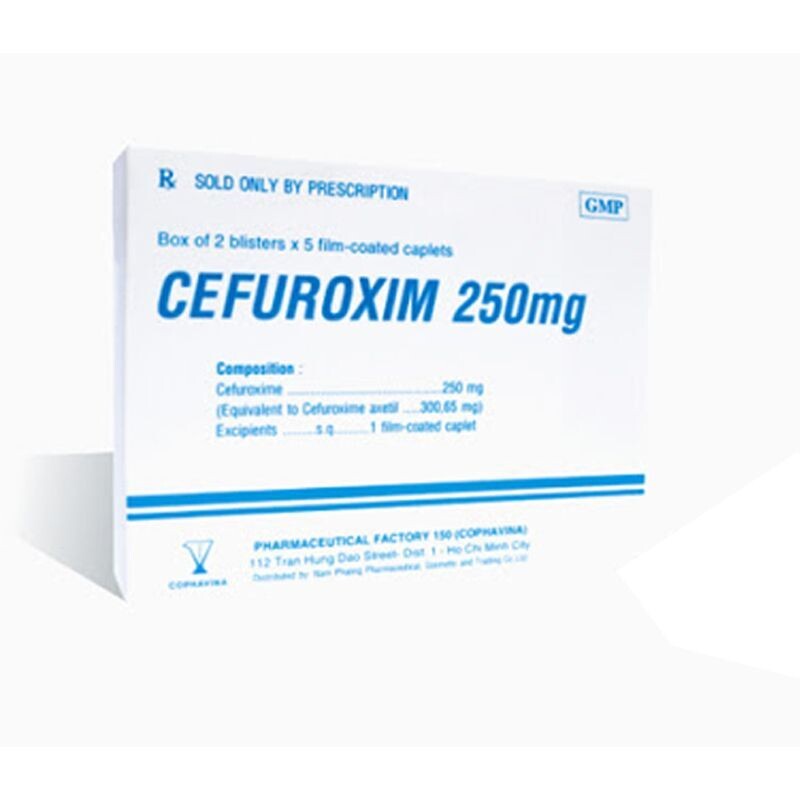 Cefuroxim 250mg Hộp 20 Viên – Điều Trị Viêm Tai Giữa