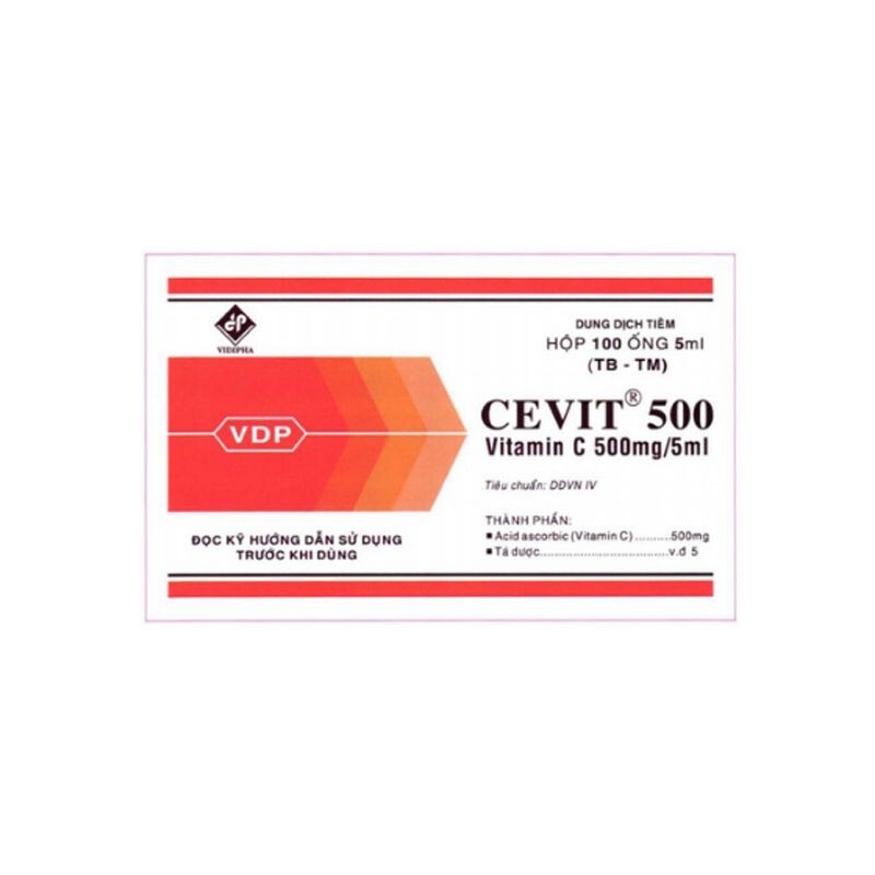 Cevit 500 Hộp 100 Ống – Trị Bệnh Scorbut Thiếu Vitamin C