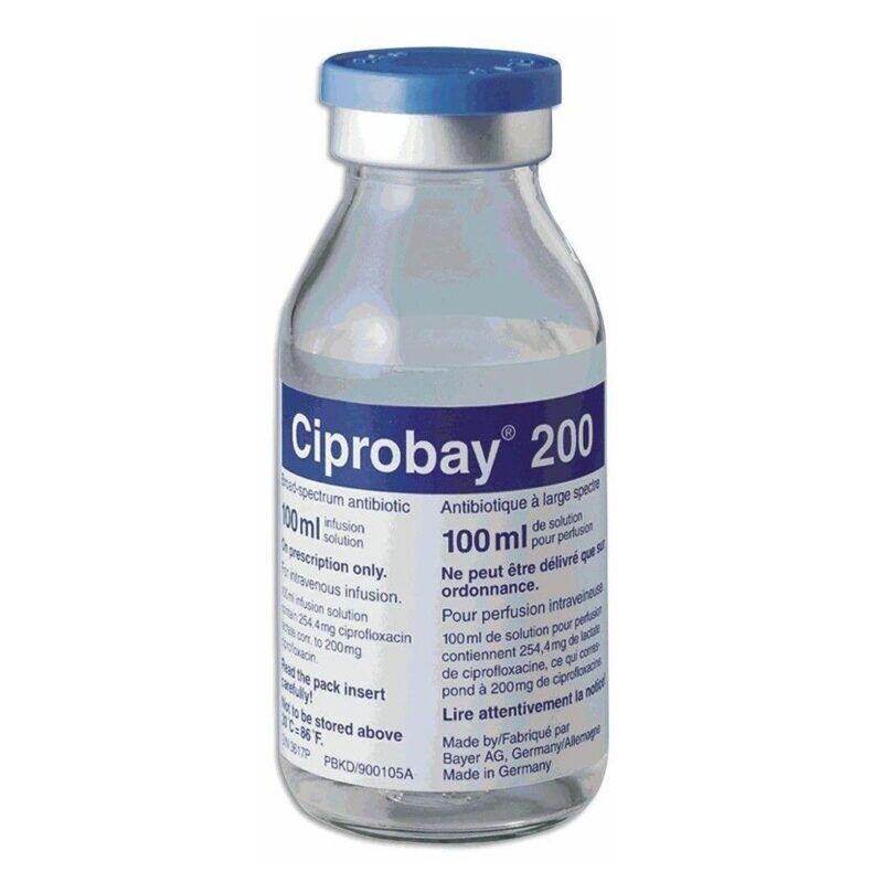 Ciprobay 200mg Chai 100ml – Điều Trị Viêm Nhiễm