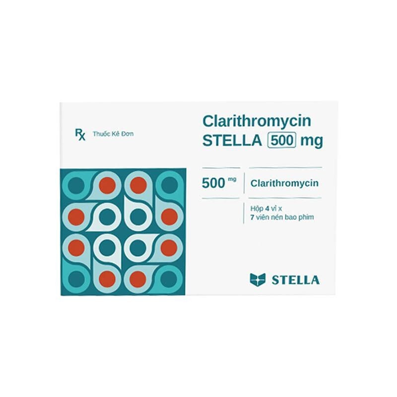Clarithromycin Stella 500mg Hộp 28 Viên – Điều Trị Nhiễm Trùng