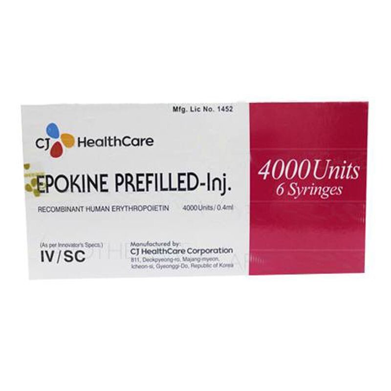 Epokine 4000 Hộp 6 Ống Tiêm – Hỗ Trợ Tái Tạo Hồng Cầu