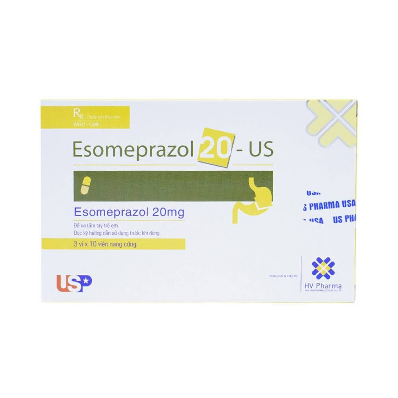 Esomeprazol 20 Hộp 30 Viên – Điều Trị Trào Ngược Dạ Dày