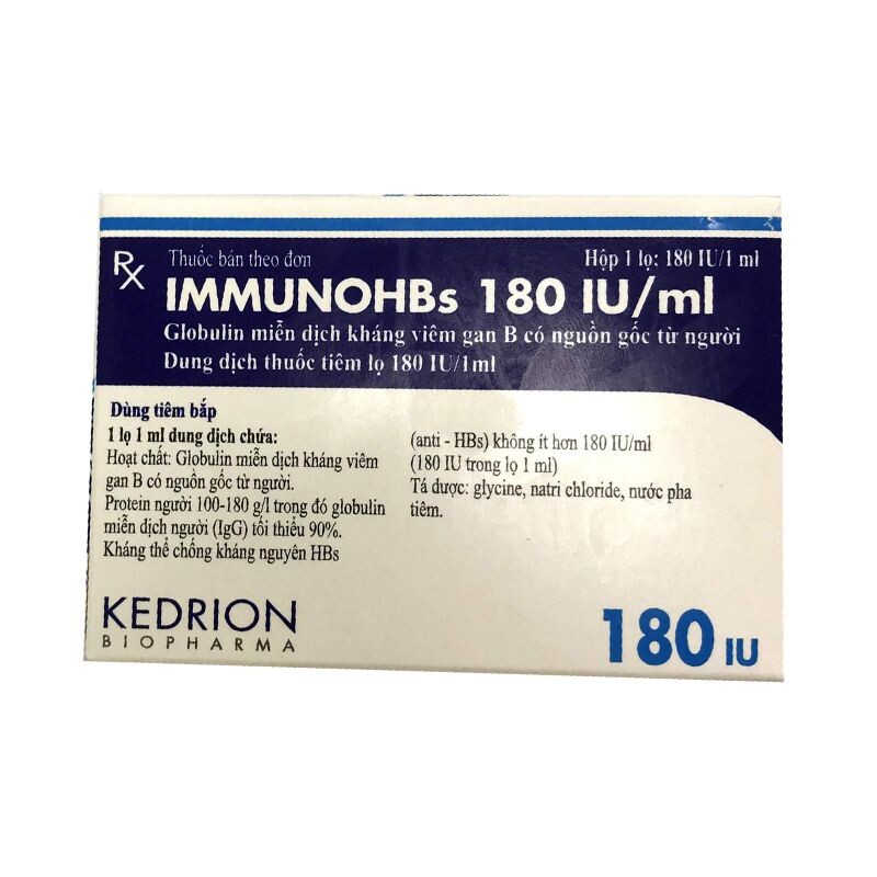 Immunohbs Hộp 1 Lọ 180 IU/ml –  Kháng Viêm Gan B