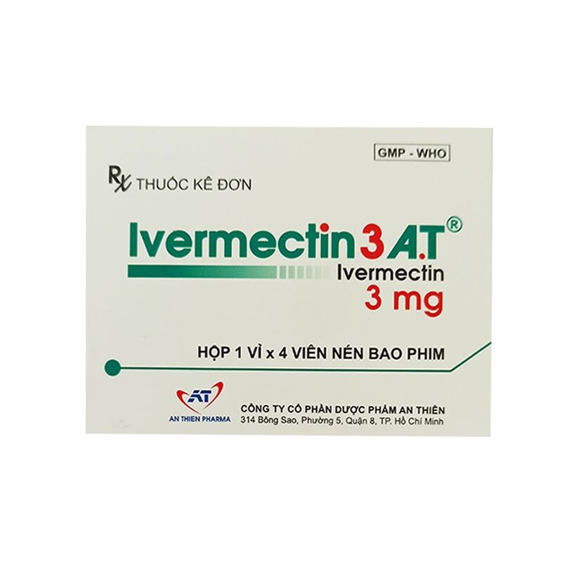 Ivermectin 3 A.T Hộp 4 Viên – Điều Trị Nhiễm Trùng Giun Ký Sinh