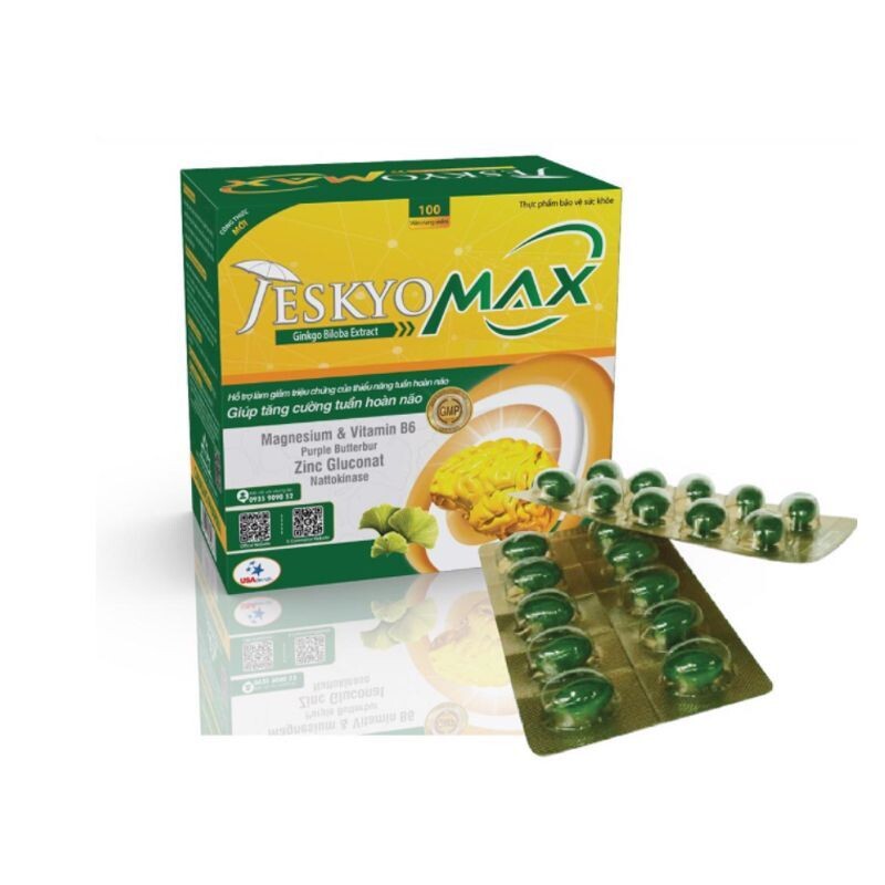 Jeskyo Max Hộp 100 Viên – Tăng Cường Tuần Hoàn Não