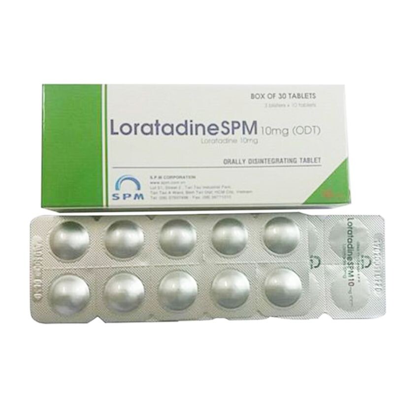 Loratadine SPM 10mg Hộp 30 Viên – Điều Trị Viêm Mũi Dị Ứng