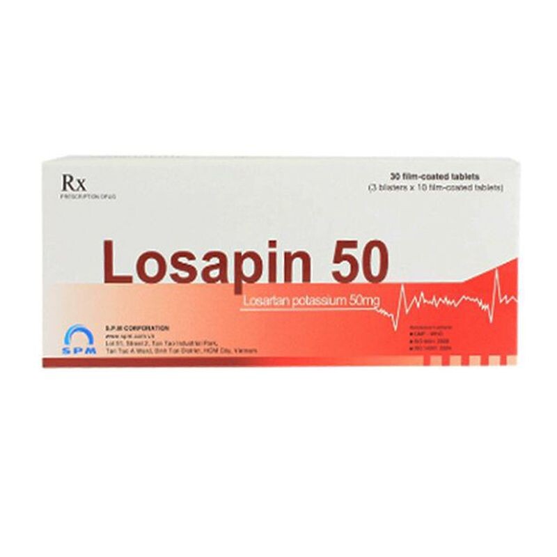 Losapin 50 Hộp 30 Viên – Điều Trị Tăng Huyết Áp