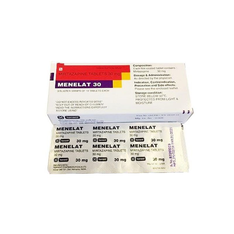Menelat 30 Hộp 30 Viên – Điều Trị Trầm Cảm Ở Người Lớn