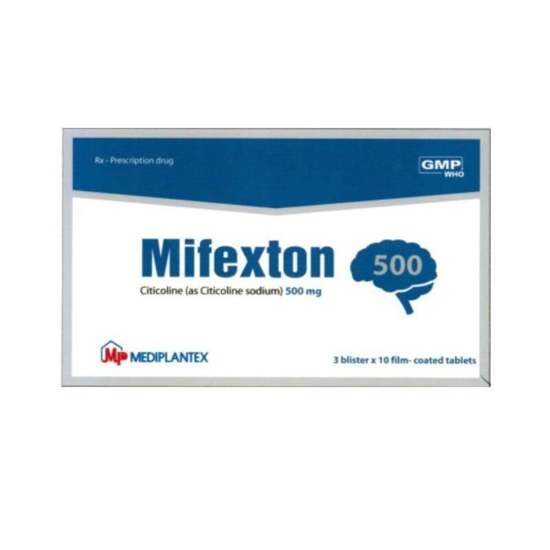 Mifexton 500mg hộp 30 viên – Hỗ trợ điều trị bệnh về não