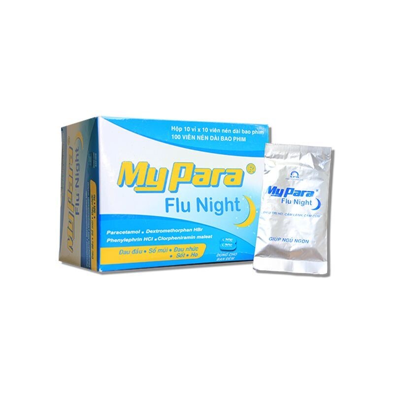 Mypara Flu Night Hộp 100 Viên – Giảm Các Triệu Chứng Cảm Lạnh
