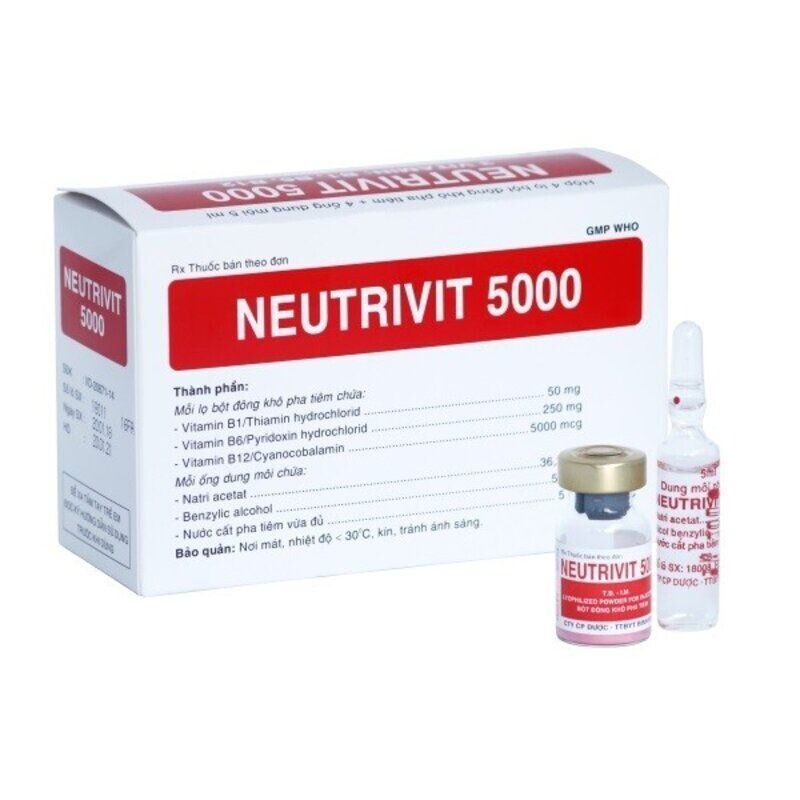 Neutrivit 5000 Hộp 4 Lọ + 4 Ống – Bổ Sung Vitamin Nhóm B