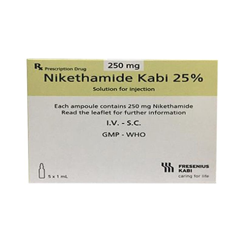 Nikethamide Kabi 25% Hộp 5 Ống – Điều Trị Suy Hô Hấp