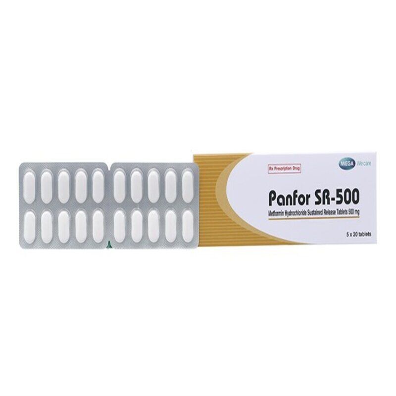 Panfor SR 500 Hộp 100 Viên – Thuốc Trị Tiểu Đường