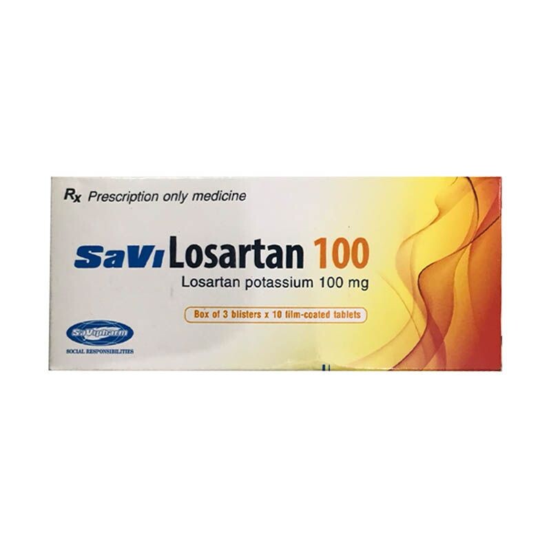 SaVi Losartan 100 hộp 30 viên – Điều trị tăng HA từ nhẹ đến trung bình