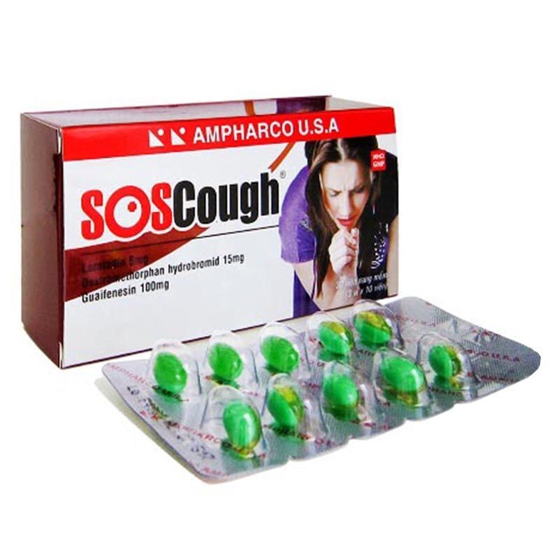 SOS Cough – Điều trị viêm họng hiệu quả – Hộp 100 viên