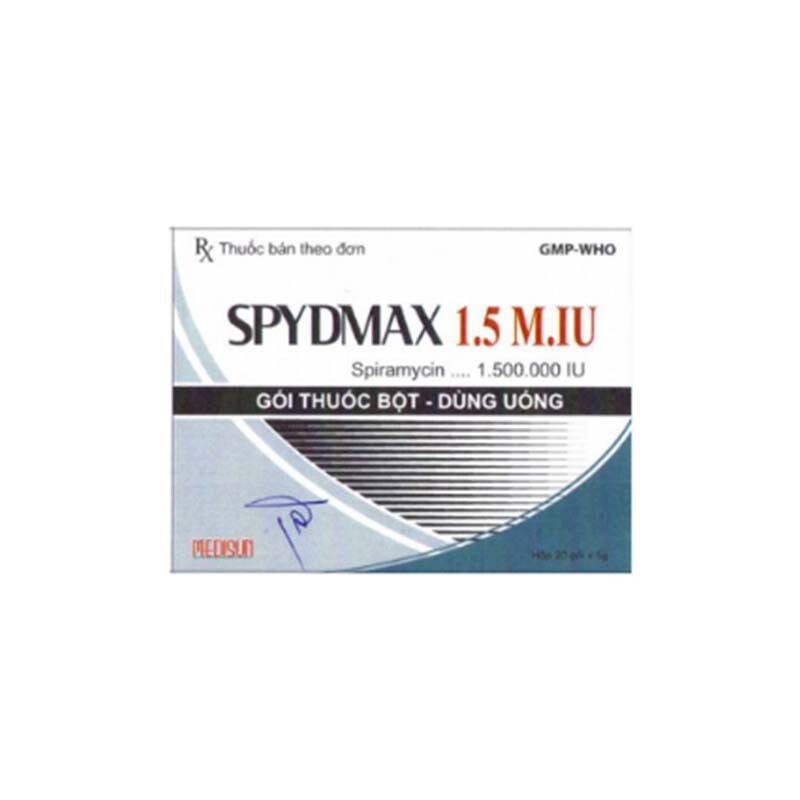 Spydmax hộp 20 gói – Điều trị nhiễm trùng đường hô hấp đặc biệt là tai