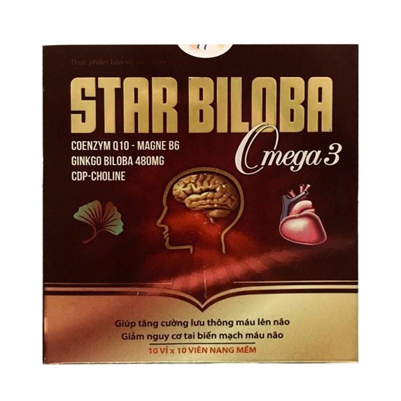 Star Biloba Omega Hộp 100 Viên – Tăng Cường Tuần Hoàn Não