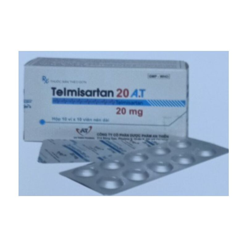 Telmisartan 20 A.T Hộp 100 Viên – Điều Trị Tăng Huyết Áp