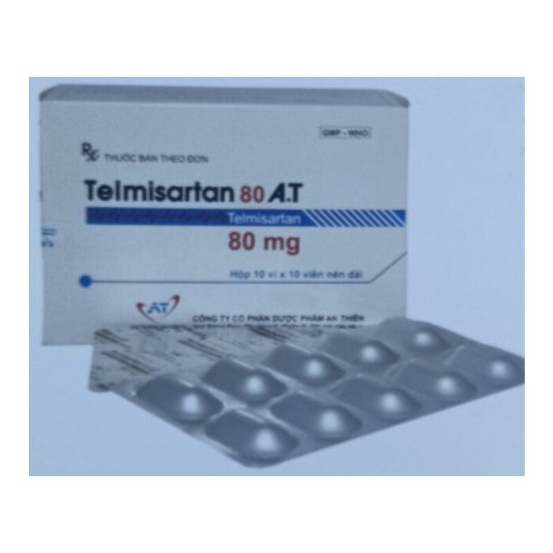 Telmisartan 80 A.T Hộp 100 Viên – Điều Trị Tăng Huyết Áp