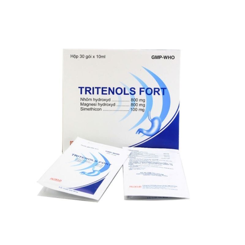 Tritenols Fort hộp 30 gói – Điều trị viêm dạ dày cấp và mãn tính