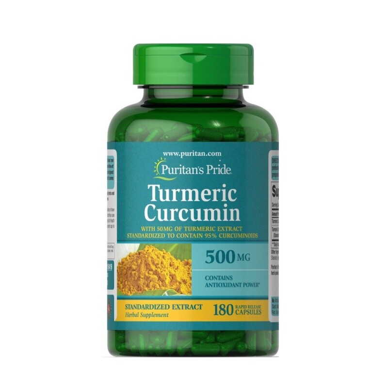 Turmeric Curcumin 500mg Hộp 180 Viên – Làm Đẹp Da