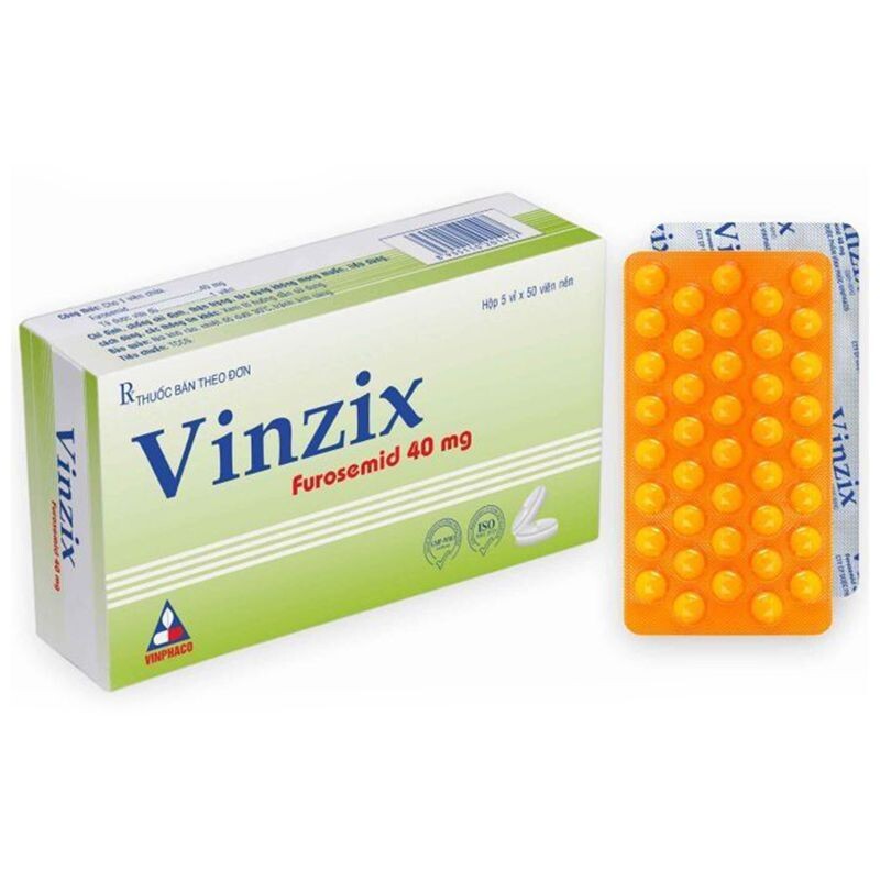 Vinzinx hộp 50 viên – Thuốc lợi tiểu trị tăng huyết áp