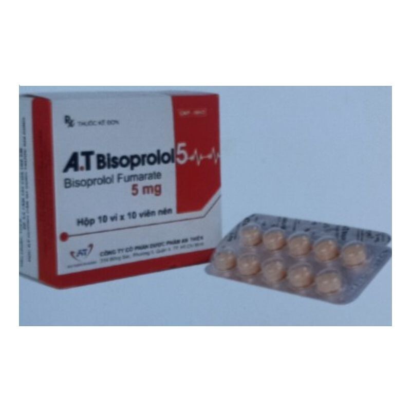 A.T Bisoprolol 5 Hộp 100 Viên - Điều Trị Bệnh Tim Mạch A.T Bisoprolol 5 Hộp 100 Viên - Điều Trị Bệnh Tim Mạch