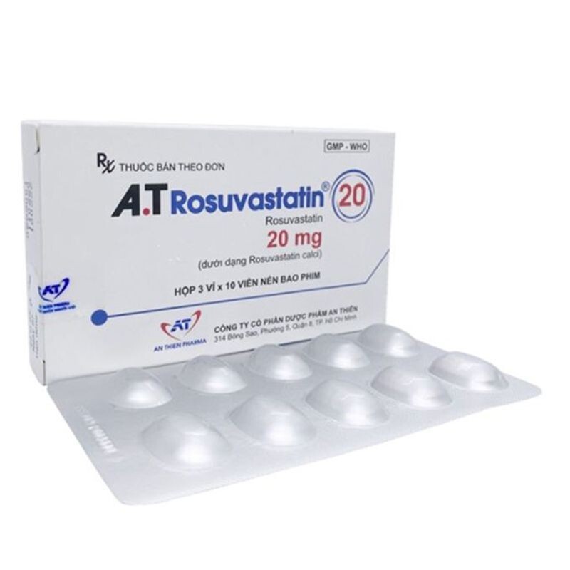 A.T Rosuvastatin 20 Hộp 30 Viên - Thuốc Hạ Mỡ Máu