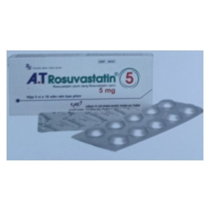 A.T Rosuvastatin 5 Hộp 30 Viên - Trị Mỡ Máu Cao