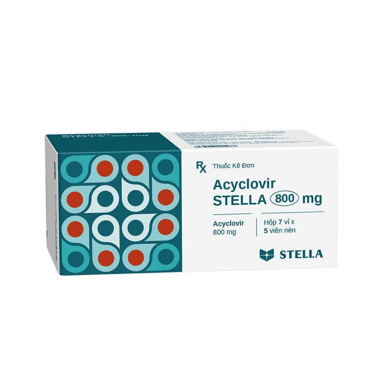Acyclovir Stella 800mg Hộp 35 Viên - Điều Trị Herpes Simplex