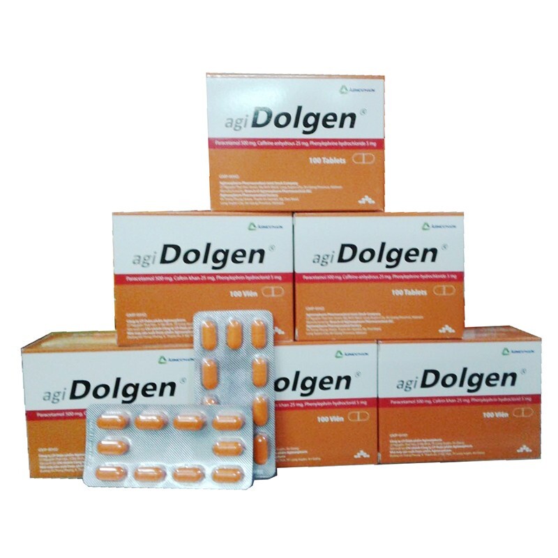 Thuốc AgiDolgen - Hộp 100 Viên - Điều Trị Cảm Lạnh, Giảm Đau
