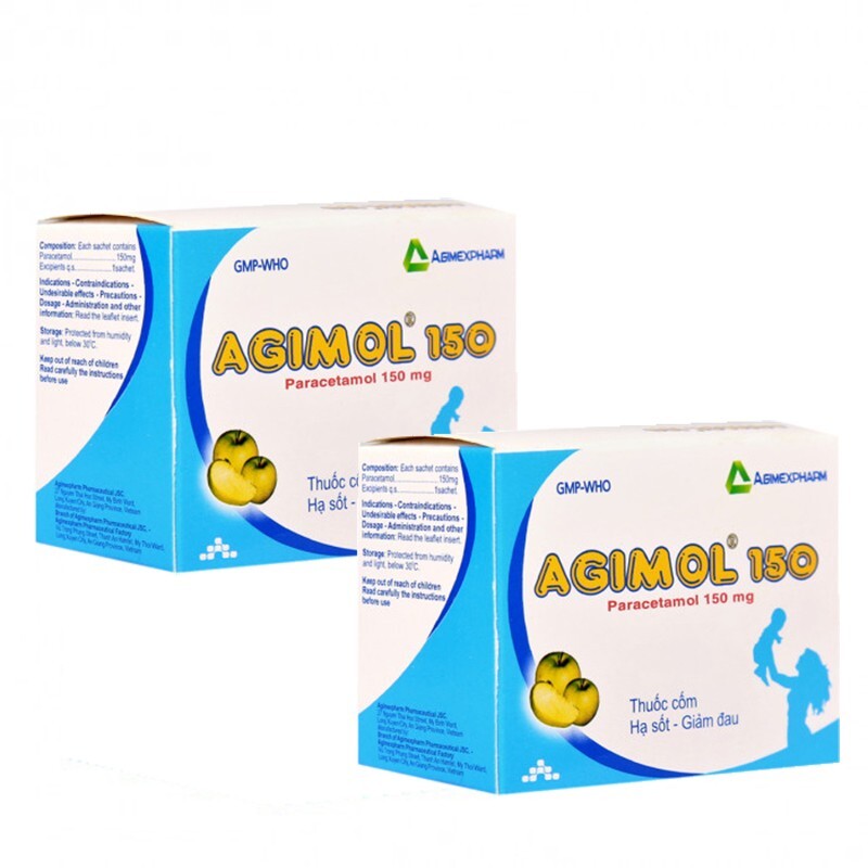 Thuốc Agimol 150 - Hộp 10 Gói - Giảm Đau Trong Nhức Đầu