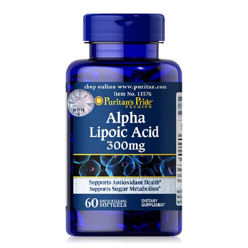 Alpha Lipoic Acid 300mg Lọ 60 Viên - Hỗ Trợ Làm Đẹp Da, Chống Lão Hóa