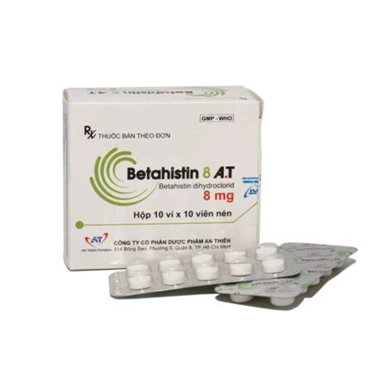 Betahistin 8 A.T Hộp 100 Viên - Điều Trị Ménière