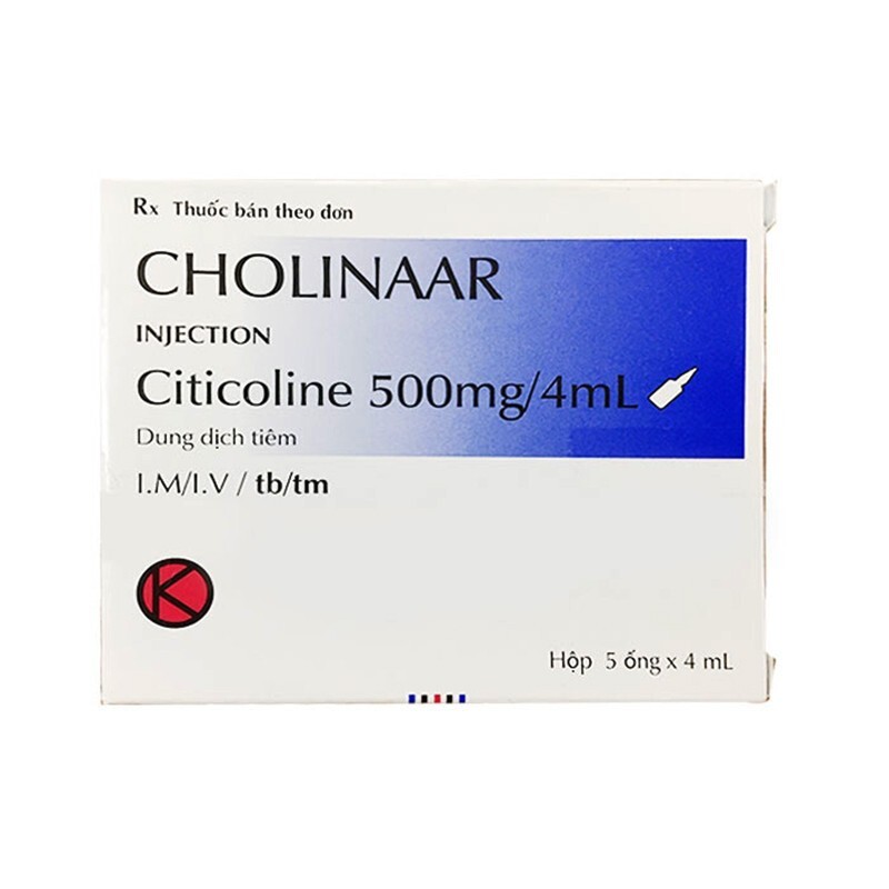 Cholinaar 500mg/4ml Hộp 5 Ống - Dung Dịch Tiêm