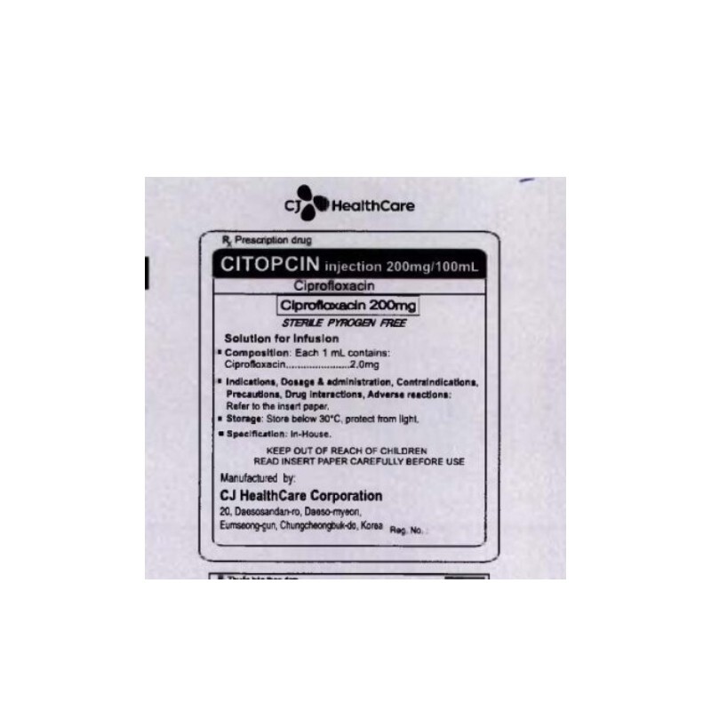 Citopcin Injection 400mg/200ml Túi 200ml - Trị Nhiễm Khuẩn
