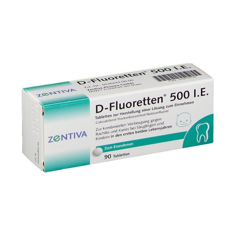 D Fluoretten 500 I.E Hộp 90 Viên – Bổ Sung Vitamin D3