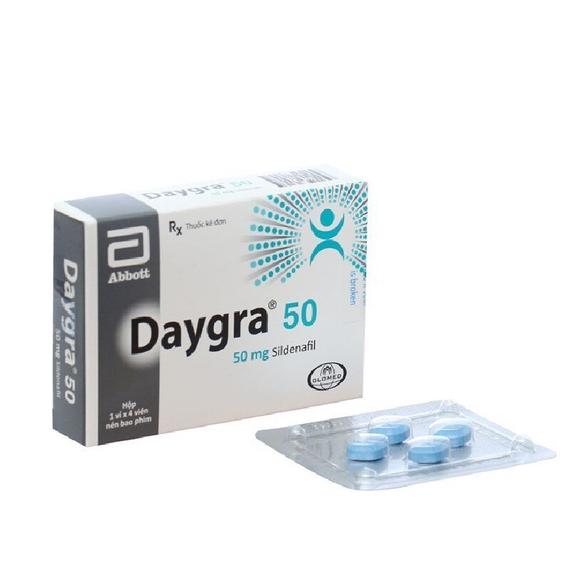 Daygra 50 - Hộp 4 Viên - Trị Rối Loạn Cương Dương