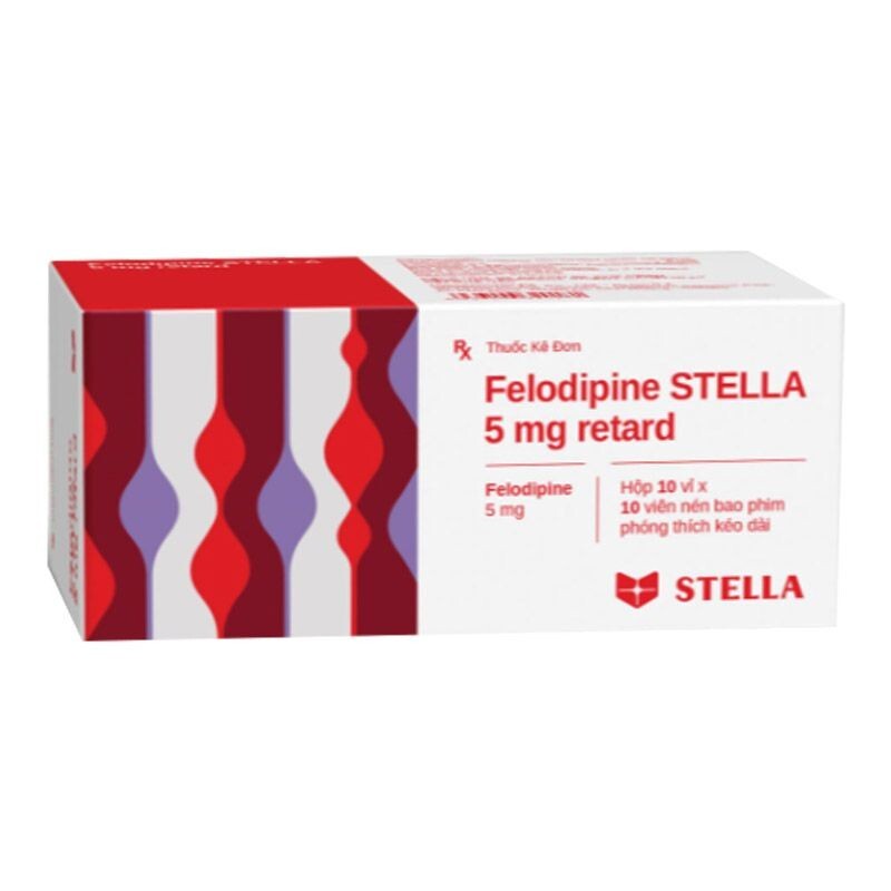 Felodipine Stella 5mg Retard Hộp 100 Viên - Điều Trị Cao Huyết Áp