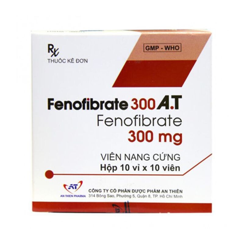 Fenofibate 300 A.T Hộp 100 Viên - Hạ Mỡ Máu