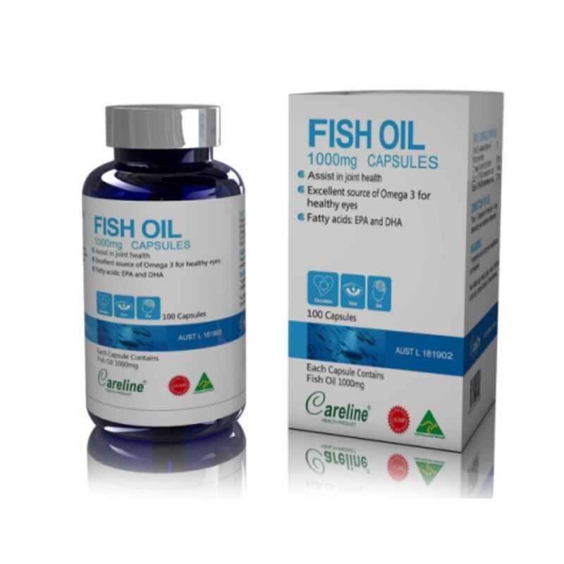 Fish Oil Careline Hộp 100 Viên - Viên Uống Dầu Cá
